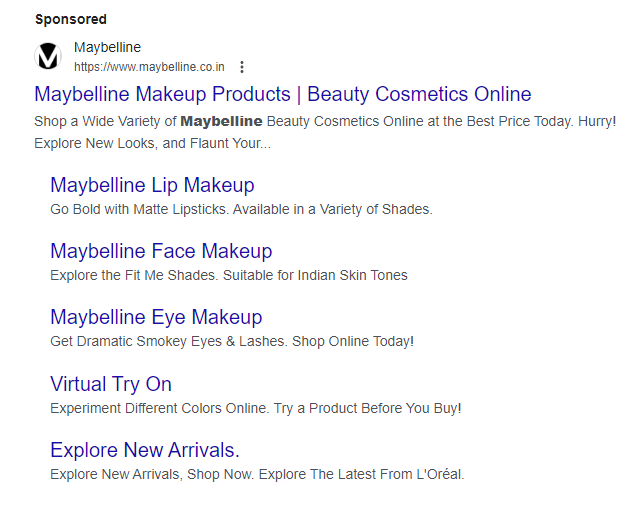google ad extension example