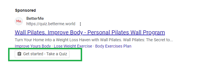 form ad extension example