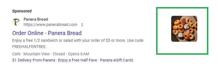 image ad extension example